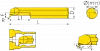 Мини-резец для профильного растачивания MQR-8-R0.1-L30-JF610M